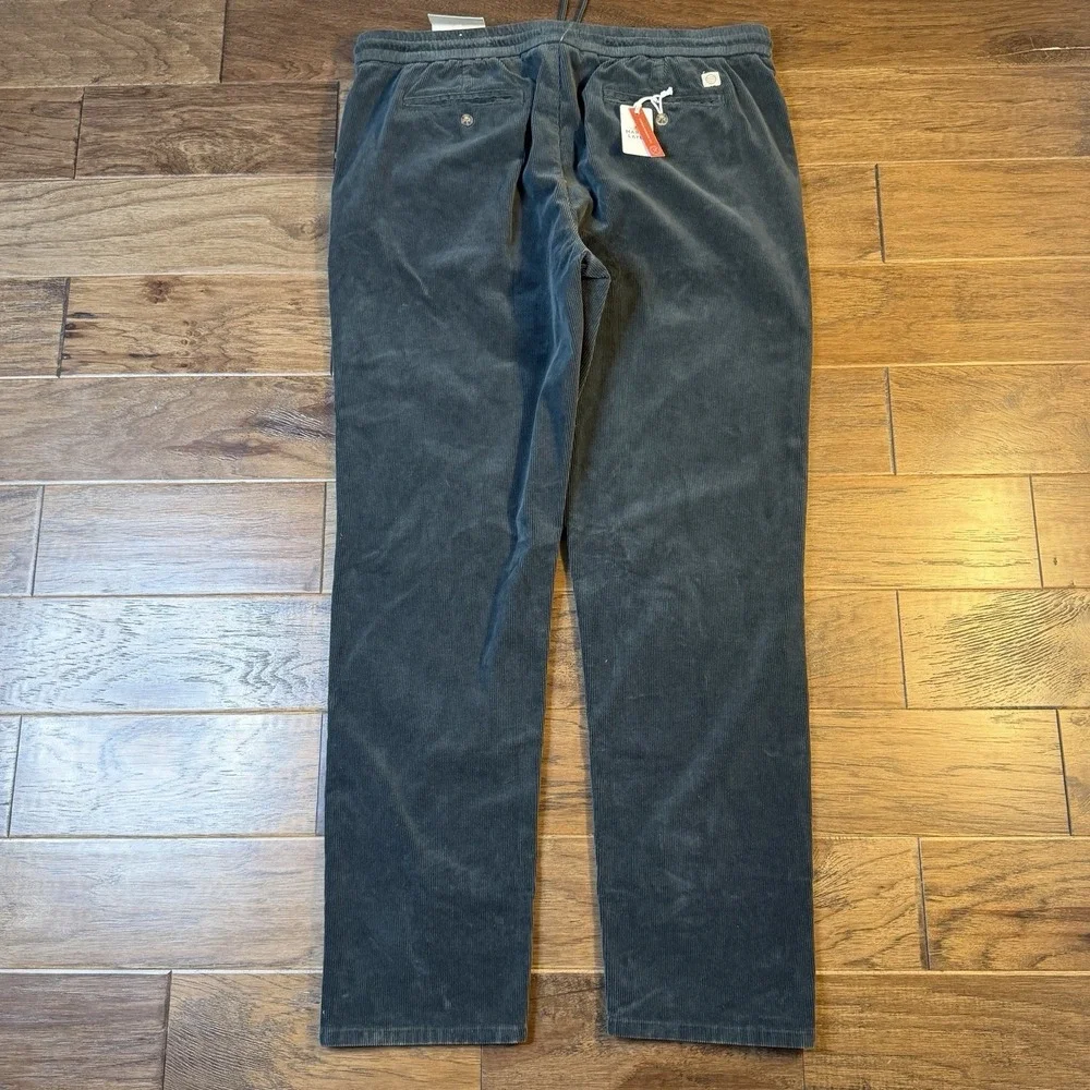 NWT Marine Layer Saturday Stretch Corduroy Slim Straight Green Pants XXL Preppy‎